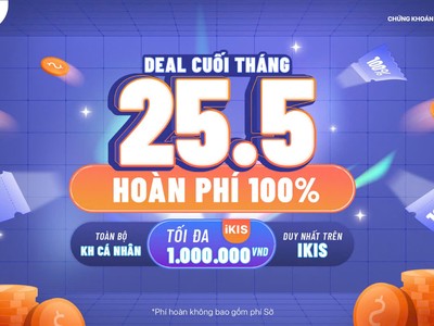 Ngày 25/5, KIS hoàn 100% phí giao dịch trên iKIS