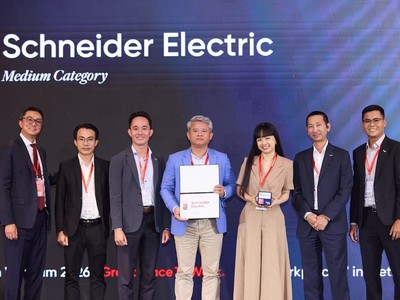 Schneider Electric năm thứ 2 liên tiếp được vinh danh trong Bảng xếp hạng Best Workplaces in Vietnam™ 2026 ở Hạng mục doanh nghiệp Vừa