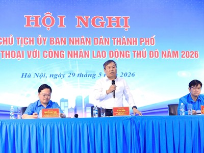 Chủ tịch UBND TP. Hà Nội Vũ Đại Thắng phát biểu tại hội nghị.