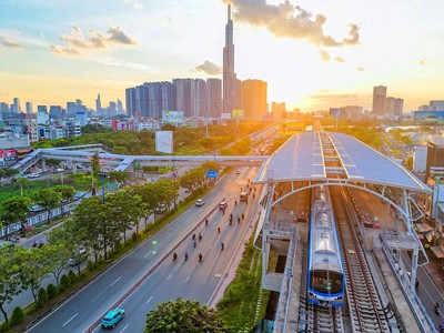 Gói tín dụng 5 tỷ bảng Anh có thể cung cấp bảo lãnh tài chính cho các dự án đường sắt đô thị tại TP.HCM. Ảnh: Lê Toàn. 
