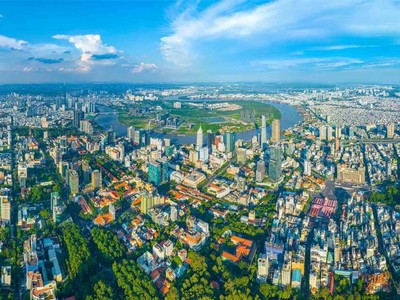 TP.HCM nhìn từ trên cao. Ảnh: Thanh Tao.