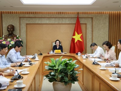 Bí thư Trung ương Đảng, Phó Thủ tướng Phạm Thị Thanh Trà chủ trì cuộc họp với các bộ, ngành và UBND tỉnh Quảng Ninh về Đề án thành lập thành phố Quảng Ninh - Ảnh: VGP