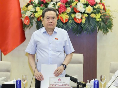 Chủ tịch Quốc hội Trần Thanh Mẫn phát biểu khai mạc phiên họp - Ảnh: QP. 