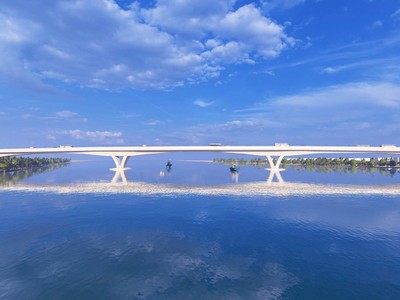 Phối cảnh cầu Mễ Sở thuộc tuyến Vành đai 4 - Vùng Thủ đô Hà Nội do CC1 triển khai