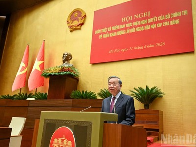 Tổng Bí thư, Chủ tịch nước Tô Lâm phát biểu chỉ đạo tại hội nghị. (Ảnh: DUY LINH).
