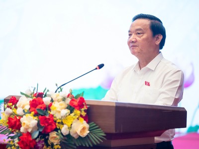 Phó chủ tịch Quốc hội Nguyễn Khắc Định phát biểu khai mạc hội nghị - Ảnh PT.