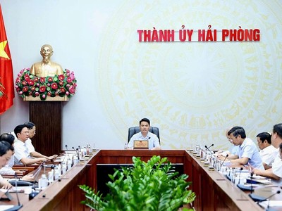 Thường trực Thành ủy Hải Phòng nghe báo cáo, cho ý kiến về một số nội dung quan trọng của thành phố.