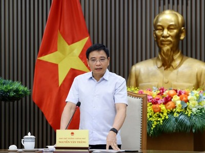 Phó Thủ tướng Nguyễn Văn Thắng chủ trì cuộc họp - Ảnh: VGP