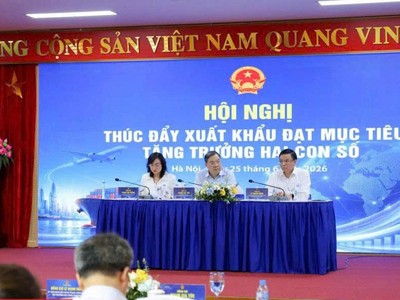 Hội nghị thúc đẩy xuất khẩu đạt mục tiêu tăng trưởng 2 con số năm 2026 tại Bộ Công thương. 