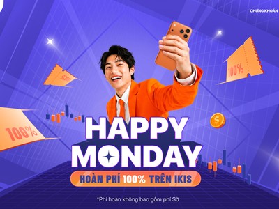 Chứng khoán KIS triển khai Happy Monday, hoàn 100% phí giao dịch đầu tháng