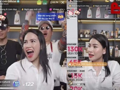 Một phiên livestream bán hàng của "chiến thần livestream" Hà Linh.
