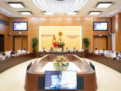 Phiên họp sáng 14/7 của Ủy ban Thường vụ Quốc hội. 