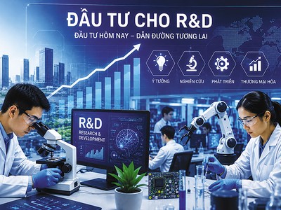 Việt Nam cần tăng mức đầu tư cho nghiên cứu và phát triển (R&D) để đạt mục tiêu tăng trưởng 2 con số