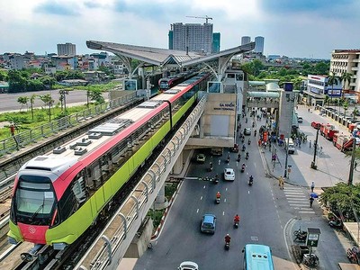 Ga S9 trên tuyến đường sắt đô thị Nhổn - Ga Hà Nội (Ảnh: PV)