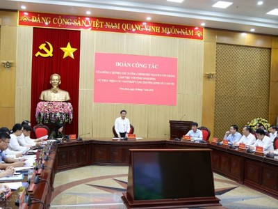 Phó Thủ tướng Nguyễn Văn Thắng làm việc với tỉnh Ninh Bình. Ảnh: VGP