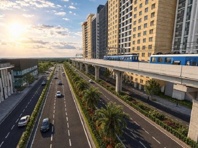 Phối cảnh tuyến metro Thủ Dầu Một - TP.HCM đoạn chạy dọc Quốc lộ 13 - Ảnh: Ban Quản lý đường sắt đô thị TP.HCM