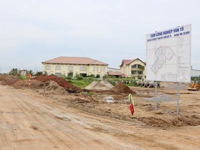 Khu vực triển khai Cụm công nghiệp Nguyễn Văn Tố. Ảnh: Việt Cường