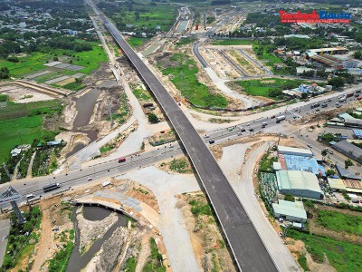 Dự án đường Vành đai 3 đoạn qua TP.HCM đang về đích. Ảnh: Lê Toàn
