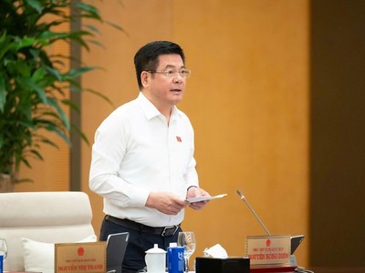 Phó chủ tịch Quốc hội Nguyễn Hồng Diên phát biểu kết luận - Ảnh: QH.