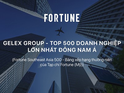 GELEX tiếp tục thăng hạng trong Top 500 doanh nghiệp lớn nhất Đông Nam Á 