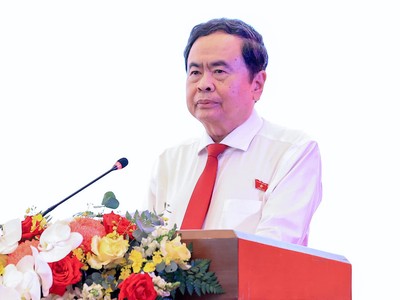  Chủ tịch Quốc hội Trần Thanh Mẫn phát biểu khai mạc Diễn đàn - Ảnh Đức Thanh. 