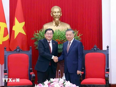 Tổng Bí thư, Chủ tịch nước Tô Lâm tiếp Đại sứ Đặc mệnh toàn quyền Malaysia tại Việt Nam Dato’ Tan Yang Thai. (Ảnh: Phạm Kiên/TTXVN)