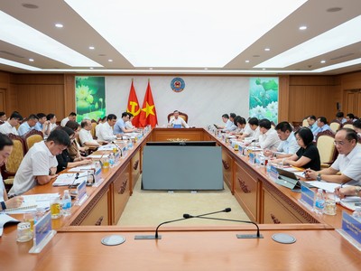 Quang cảnh buổi giao ban.