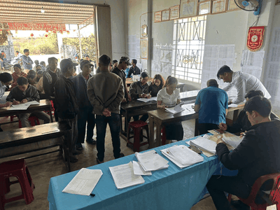 Người dân bị ảnh hưởng bởi dự án cao tốc tại phường Hội Phú đồng thuận với phương án bồi thường. Ảnh: UBND phường Hội Phú.