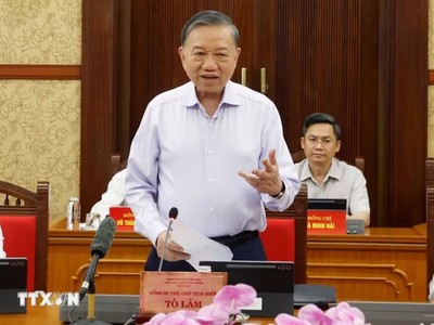 Tổng Bí thư, Chủ tịch nước chủ trì phiên họp Ban Chỉ đạo Trung ương về phát triển khoa học, công nghệ, đổi mới sáng tạo và chuyển đổi số - Ảnh: TTXVN