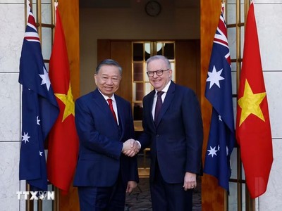 [Ảnh] Tổng Bí thư, Chủ tịch nước Tô Lâm hội đàm chính thức với Thủ tướng Australia 