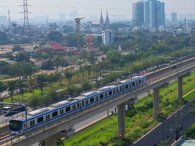 Tuyến metro số Bến Thành - Suối Tiên sẽ kéo dài qua Đồng Nai và đến Sân bay Long Thành - Ảnh: Lê Toàn