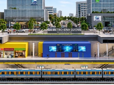 Phối cảnh ga metro Bình Dương - Ảnh: MAUR