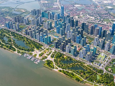 Phối cảnh Dự án đầu tư xây dựng Trục Đại lộ cảnh quan sông Hồng.