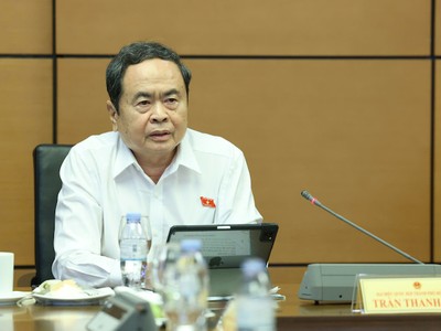 Chủ tịch Quốc hội Trần Thanh Mẫn phát biểu tại tổ - Ảnh: Quang Phúc. 