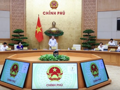 Thủ tướng chủ trì phiên họp Chính phủ về 12 dự án luật, nghị quyết quan trọng dự kiến trình Quốc hội. Ảnh: chinhphu.vn