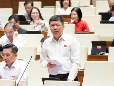 Đại biểu Tạ Văn Hạ tham gia thảo luận - Ảnh: QH.
