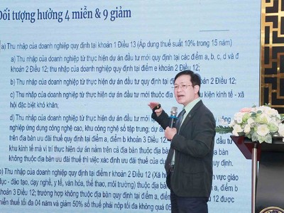 PGS.TS Nguyễn Hồng Thắng, Trưởng Bộ môn Tài chính công, Trường Đại học Kinh tế TP.HCM phân tích về các chính sách thuế mới. Ảnh: TT