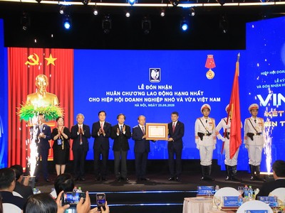 Thủ tướng Lê Minh Hưng trao tặng Huân chương Lao động hạng nhất cho Hiệp hội. 