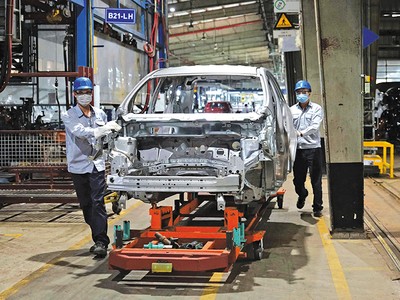 Các tập đoàn toàn cầu tiếp tục duy trì và mở rộng quy mô hoạt động tại Việt Nam. Trong ảnh: Nhà máy lắp ráp ô tô của Ford Việt Nam. Ảnh: Đức Thanh 