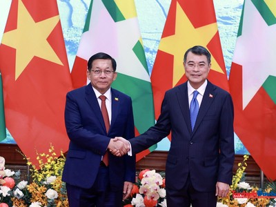 Thủ tướng Chính phủ Lê Minh Hưng hội kiến Tổng thống Myanmar Min Aung Hlaing.