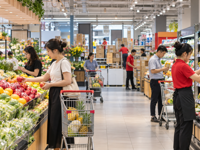 Thị trường nội địa duy trì sức mua tích cực, tiếp tục trở thành điểm tựa quan trọng cho tăng trưởng kinh tế Hà Nội. Ảnh minh họa.