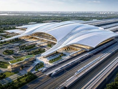 Phối cảnh Tổ hợp ga đường sắt Ngọc Hồi.