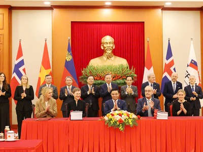 Việt Nam và khu vực EFTA chính thức ký kết FTA song phương.