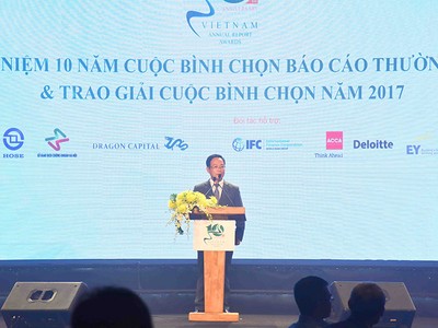 Ông Trần Văn Dũng, Chủ tịch UBCK phát biểu tại buổi lễ. Ảnh: Lê Toàn