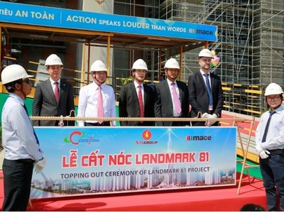 Cất nóc tòa nhà cao nhất Việt Nam - Landmark 81