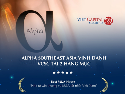 Chứng khoán Bản Việt (VCSC): Nhà tư vấn thương vụ M&A tốt nhất Việt Nam 
