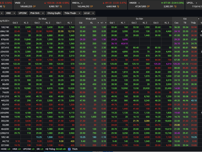Nhiều cổ phiếu “quay xe”, bảng điện HOSE tái diễn “đơ, lag”