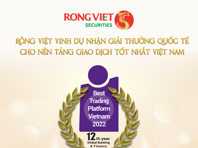 Chứng khoán Rồng Việt nhận giải thưởng quốc tế cho nền tảng giao dịch tốt nhất Việt Nam 2022