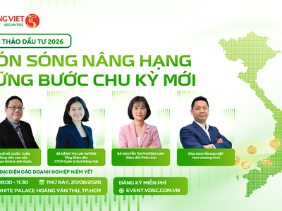 Chứng khoán Rồng Việt (VDS) tổ chức hội thảo đầu tư, tìm cơ hội trước sóng nâng hạng thị trường 