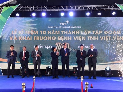 TNH kỷ niệm 10 năm hoạt động và khai trương bệnh viện TNH Việt Yên. Ảnh: Dũng Minh